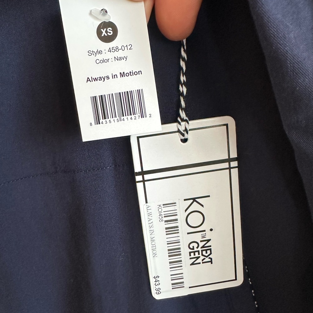 Koi Next Gen Always In Motion Navy Scrub Jacket - Picture 2 of 3